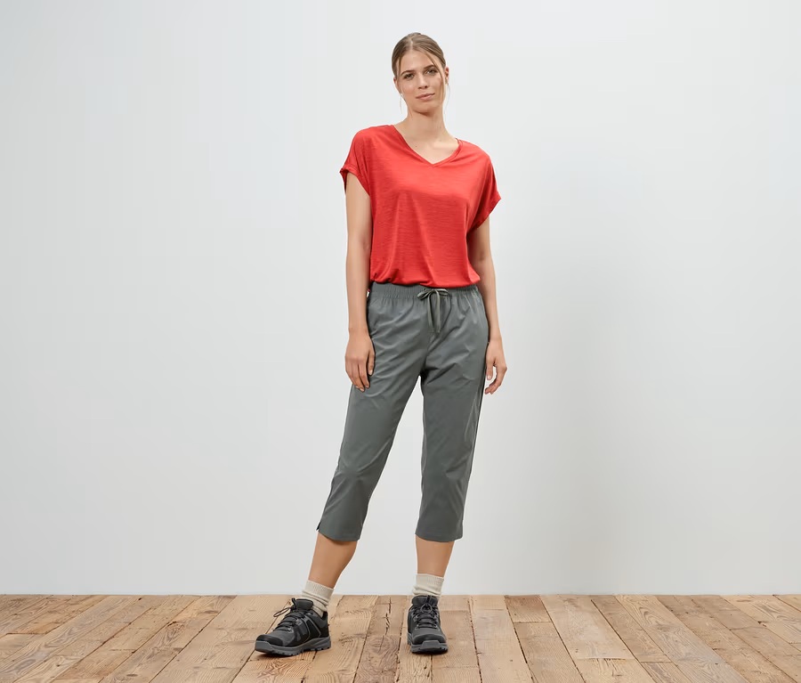 Outdoor-Caprihose, khaki
