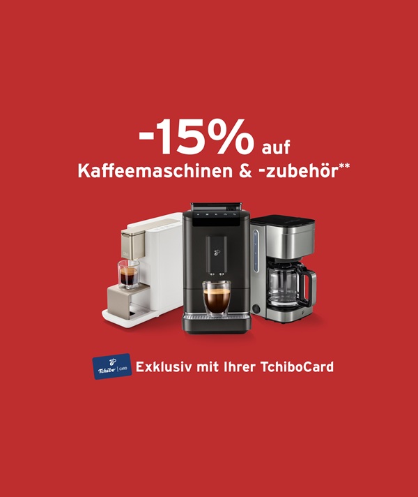 -15% Kaffeemaschinen und Kaffeezubehör