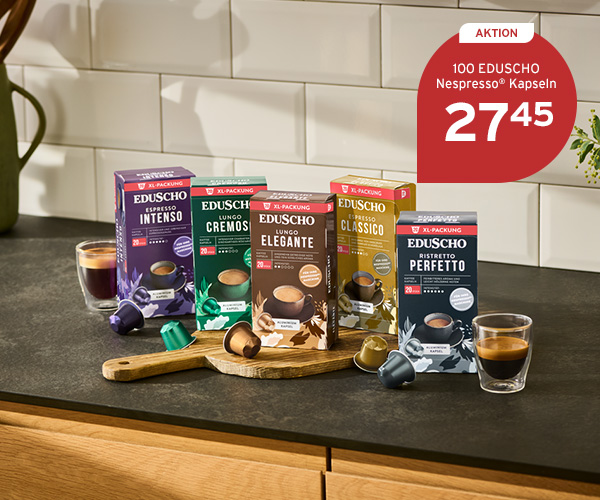 EDUSCHO Kapseln für Ihre Nespresso®* Maschine zum Aktionspreis!