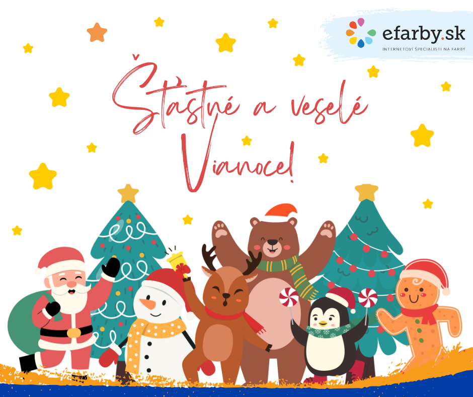 Šťastné a veselé Vianoce Vám praje tím efarby.sk