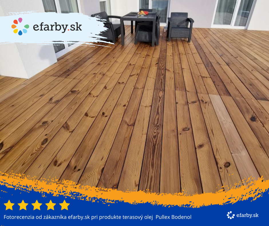 Recenzia od zákazníka, ktorý natrel svoju terasu Bodenolom