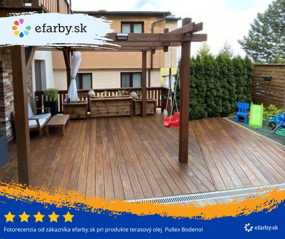 Recenzia od zákazníka, ktorý natrel svoju terasu Bodenolom