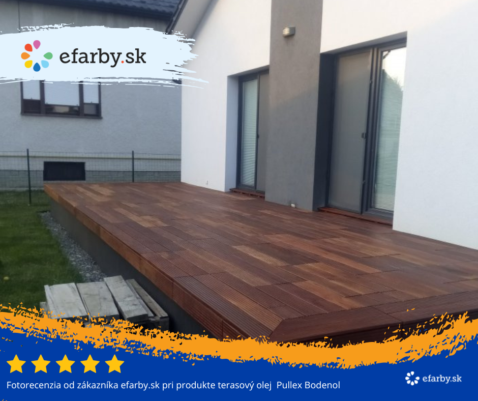 Recenzia od zákazníka, ktorý natrel svoju terasu Bodenolom