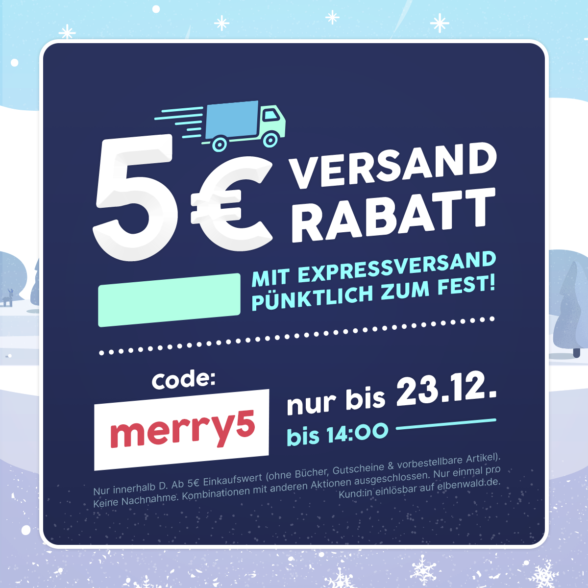 Spar beim Expressversand - Code: merry5