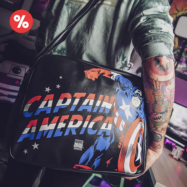 Captain America - Umhängetasche schwarz - 17,94 € statt 29,90 €