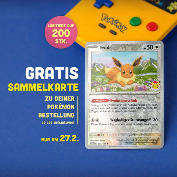 Gratis Sammelkarte zur Pokemon Bestellung