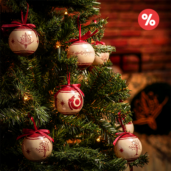 Der Herr der Ringe - Mittelerde Symbole Weihnachtsbaumkugeln 14tlg