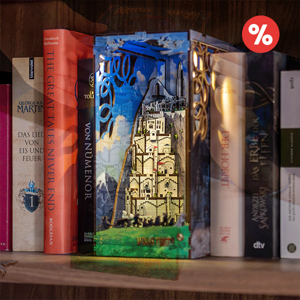 Der Herr der Ringe - Minas Tirith Book Nook Modell Bausatz Holz