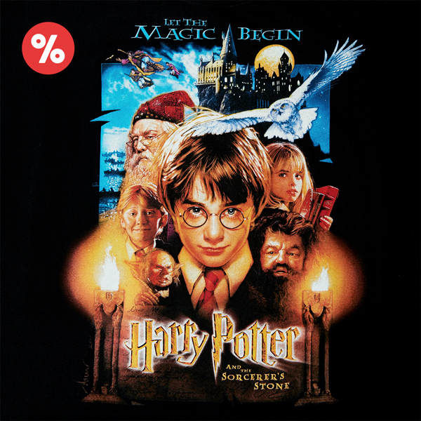 Harry Potter - Stein der Weisen Poster T-Shirt schwarz