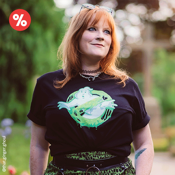 Ghostbusters - Glow in the Dark Slime Logo T-Shirt schwarz