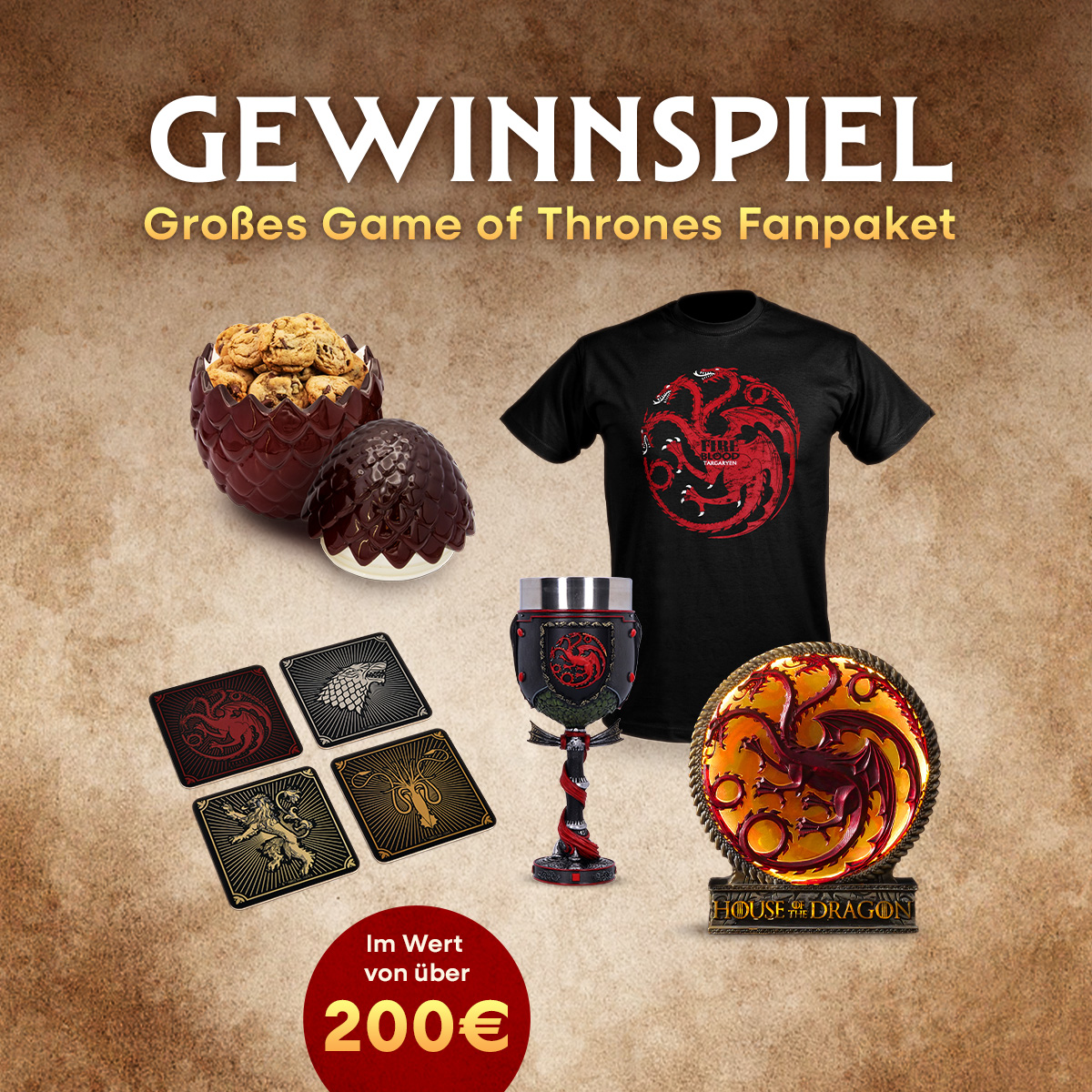 Gewinnspiel - Großes Game of Thrones Fanpaket