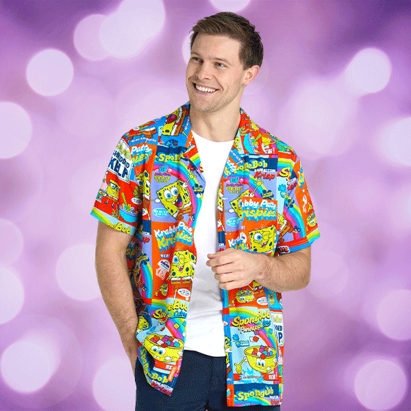 SpongeBob - Breakfast Kurzarm-Hemd | Spongebob - Krawatte