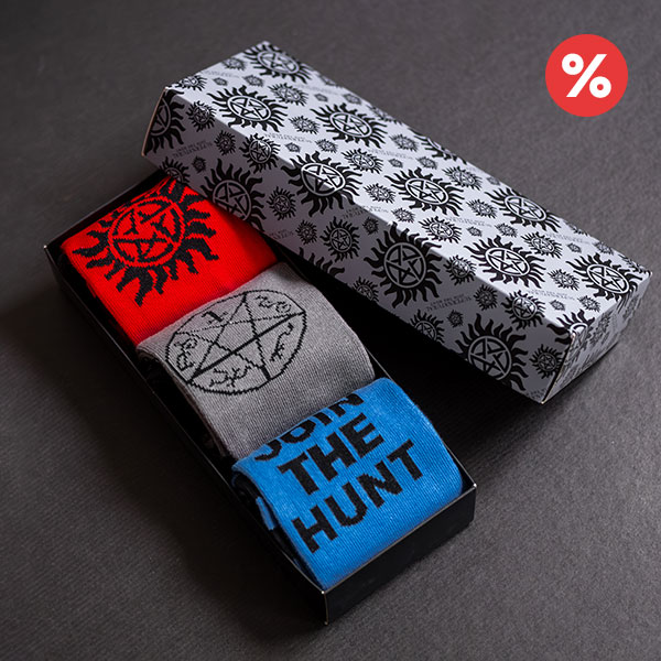 Supernatural Socken 3er Set in Geschenkbox