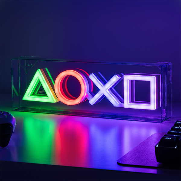 PlayStation - Neon Symbol Tischlampe