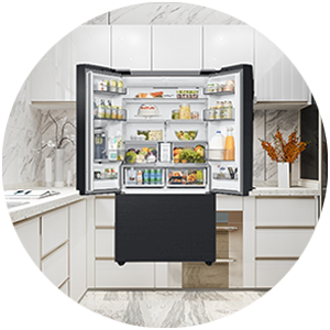 Samsung Bespoke French Style Fridge Freezer with Autofill Water Pitcher