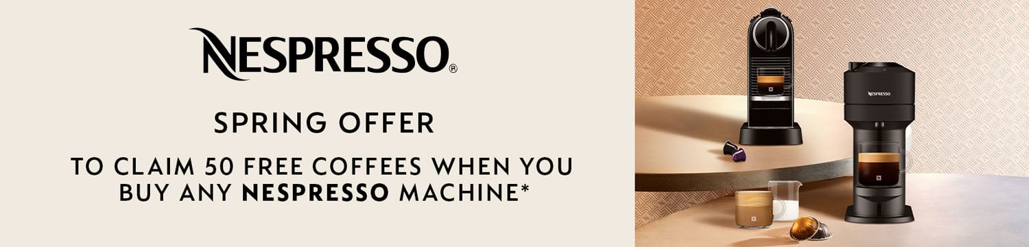 Claim 50 Free Coffee Capsules with Nespresso