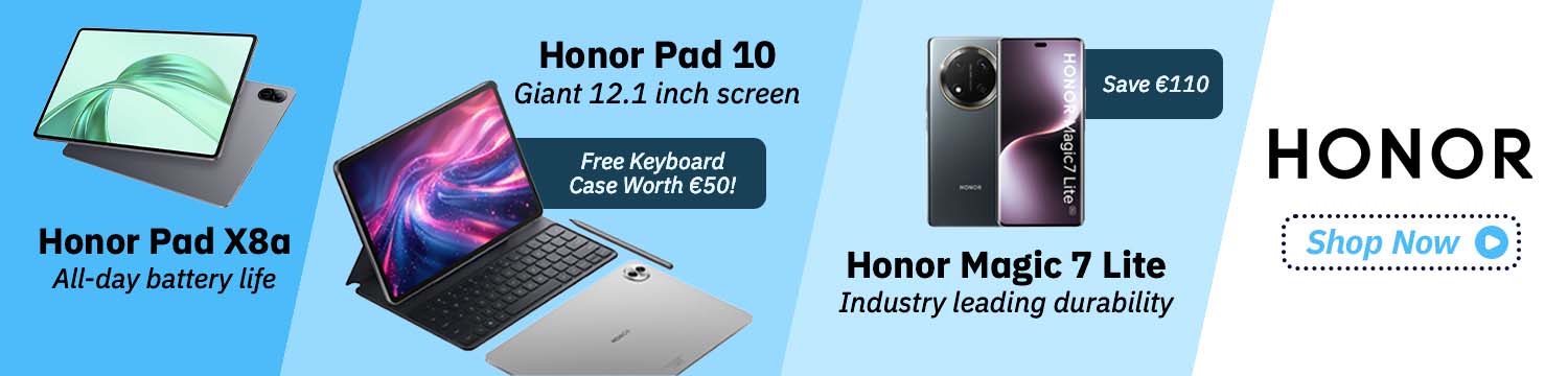 Honor Pad and Magic 7 Lite promotional banner.