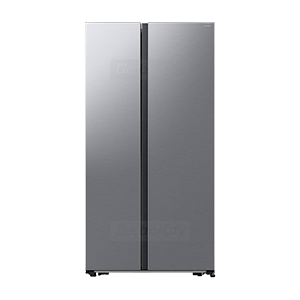 Silver side-by-side refrigerator