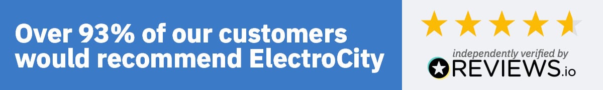 ElectroCity 5-star rating banner.
