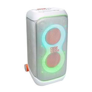Portable speaker with glowing LED lights.