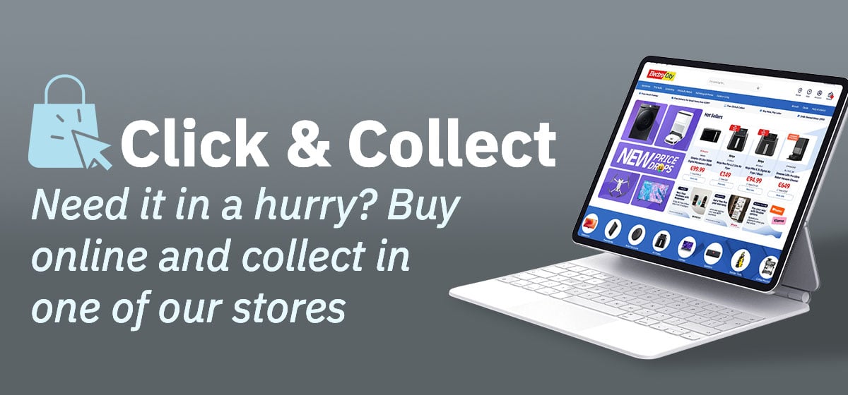 Tablet showing online shopping interface.