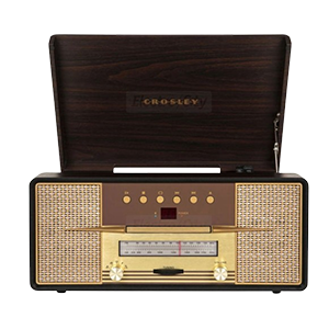 Vintage Crosley radio with wooden casing.