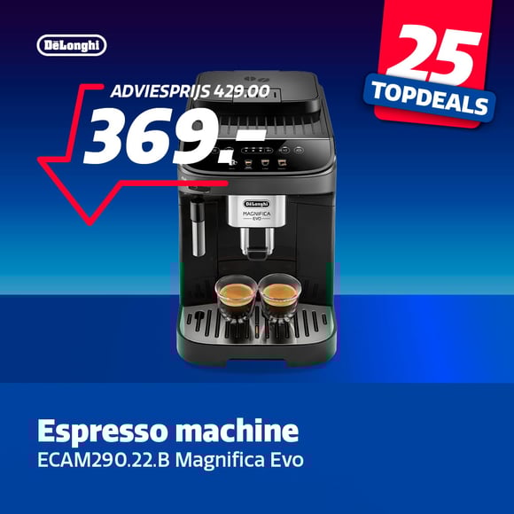 De'Longhi espresso machine aanbieding