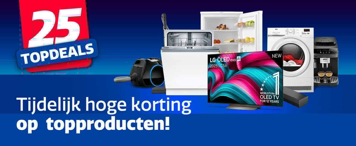 Tijdelijk hoge korting op 25 top producten