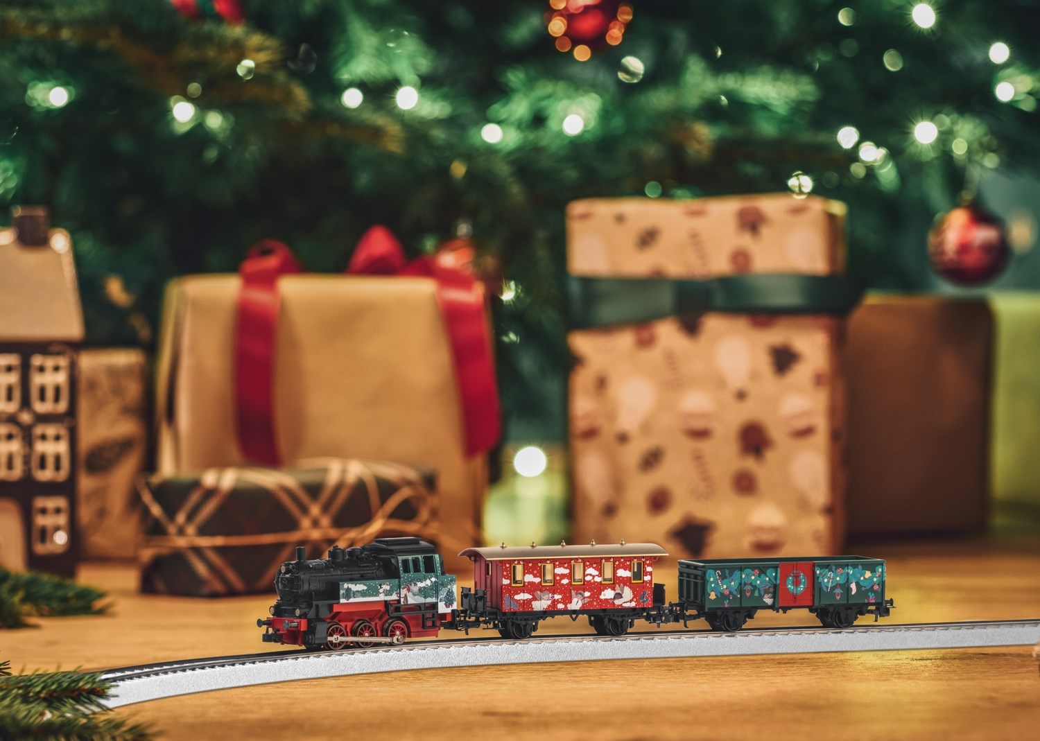 Märklin Startsett - Damplokomotiv med Julemotiv