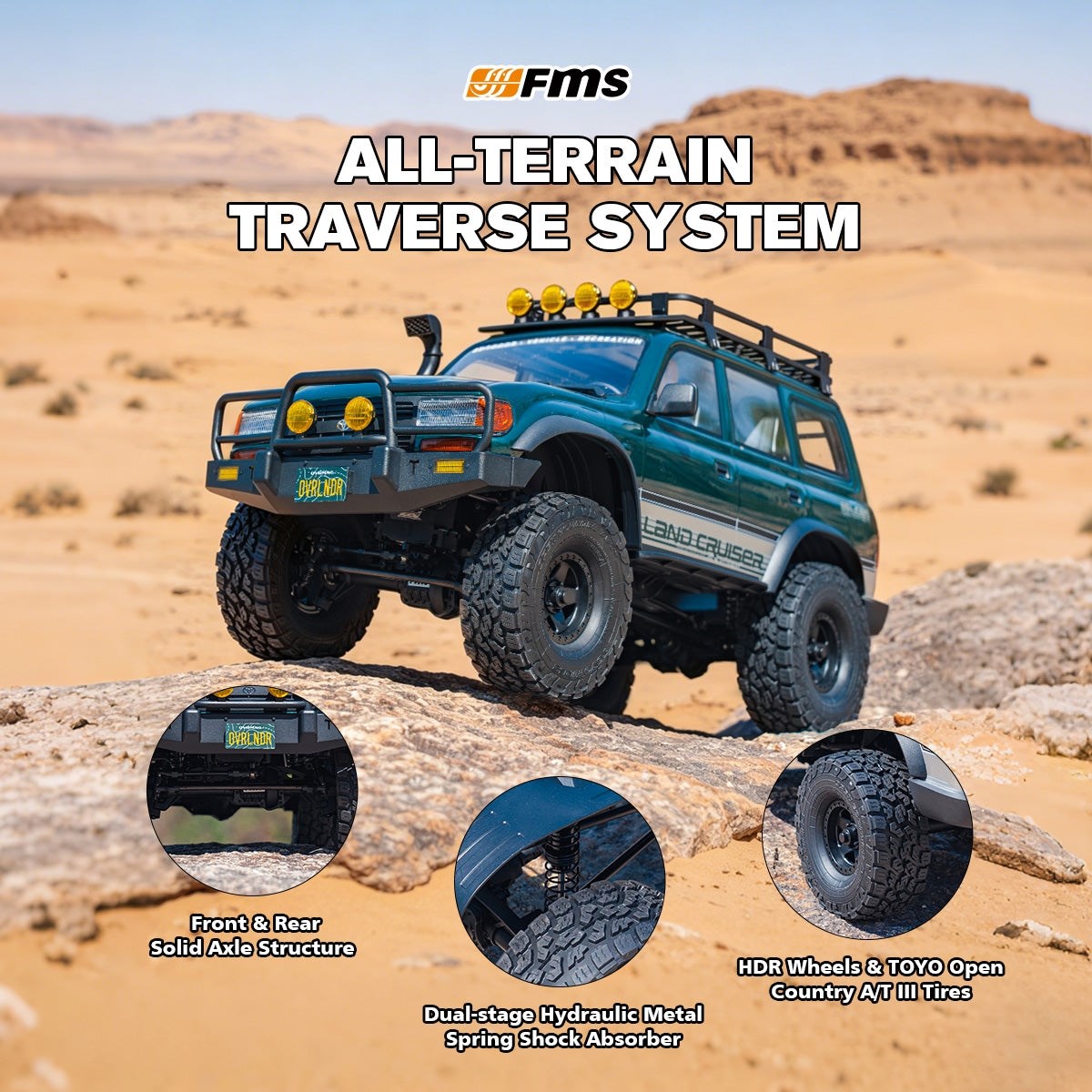 FMS FCX10 OVR Toyota Land Crusier LC80