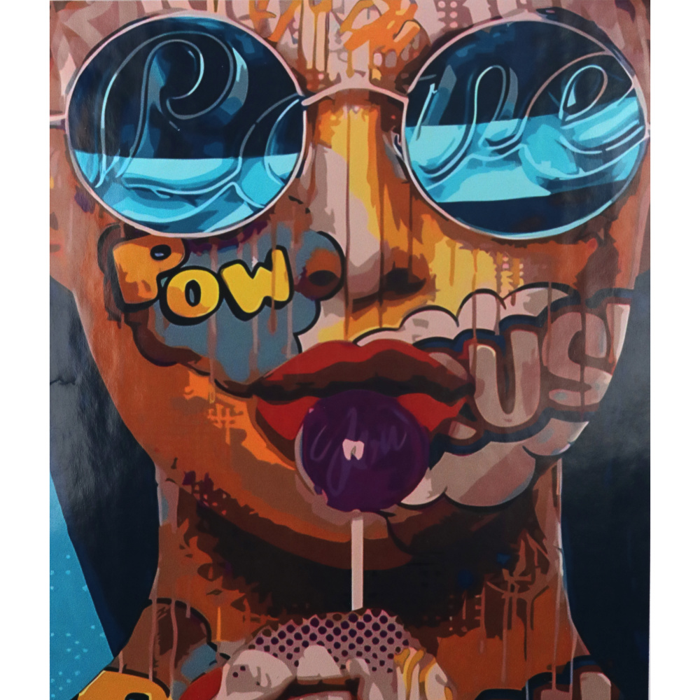 Диамантен гоблен 30x40 см кръгли диаманти пълно облепяне с рамка -Вкус на бунтарство GLD63314