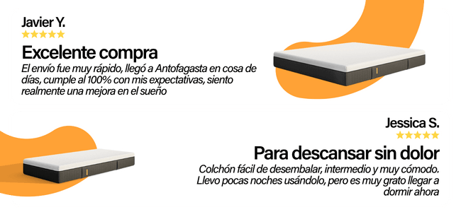 Javier Y. ★★★★★ Excelente compra | Jessica S. ★★★★★ Para descansar sin dolor