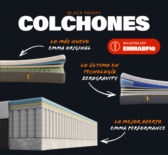BLACK FRIDAY COLCHONES 10% EXTRA OFF EMMABF10 LA MEJOR OFERTA EMMA PERFORMANCE