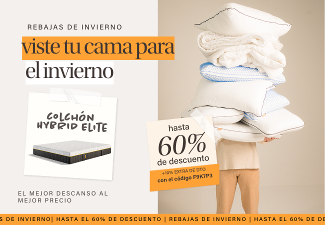 REBAJAS DE INVIERNO viste tu cama para el invierno hasta 60% de descuento +10% EXTRA DE DTO con el código F9K7P3