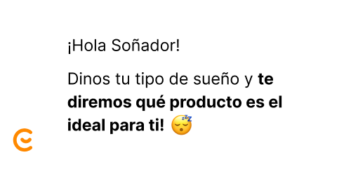 ¿Quieres saber qué modelo Emma se adapta mejor a tus preferencias? ¡Cuéntanos más sobre tu tipo de sueño y encuentra el producto más adecuado para ti! ¡Pulsa aquí para descubrirlo!