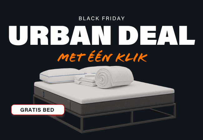 BLACK FRIDAY URBAN DEAL MET ÉÉN KLIK GRATIS BED