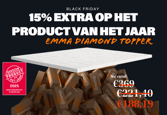 BLACK FRIDAY 15% EXTRA OP HET PRODUCT VAN HET JAAR EMMA DIAMOND TOPPER