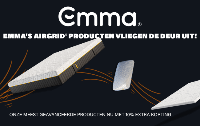EMMA'S AIRGRID PRODUCTEN VLIEGEN DE DEUR UIT! ONZE MEEST GEAVANCEERDE PRODUCTEN NU MET 10% EXTRA KORTING