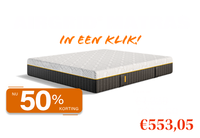 AIRGRID MATRAS IN EEN KLIKI NU 50% KORTING