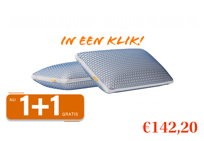 AIRGRIDR KUSSENS IN EEN KLIK! NU 1+1 GRATIS