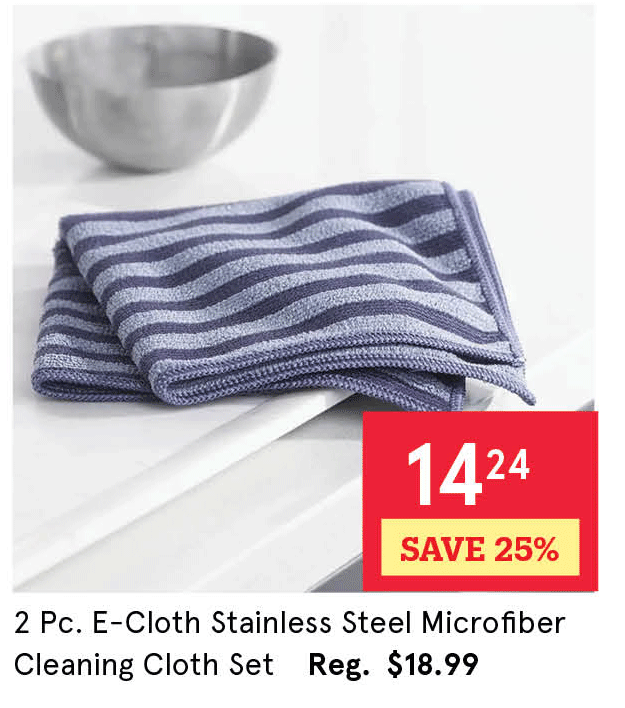 E-Cloth Stainless Steel Microfiber Cleaning Cloth