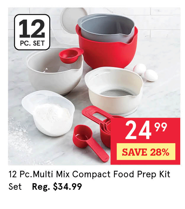 Multi Mix Compact Food Prep Kit - Set of 12