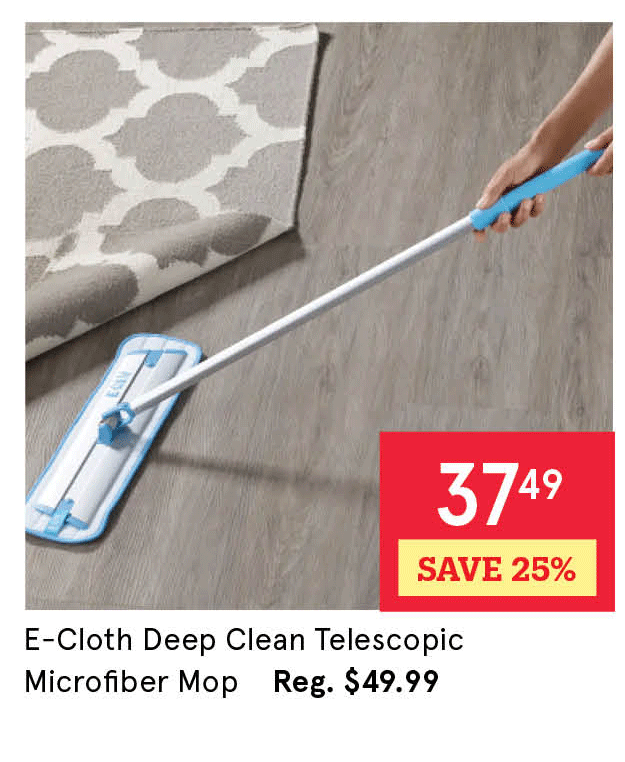 E-Cloth Deep Clean Telescopic Microfiber Mop