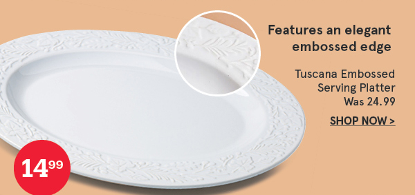 Tuscana Embossed Serving Platter