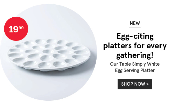 Our Table Simply White Egg Serving Platter