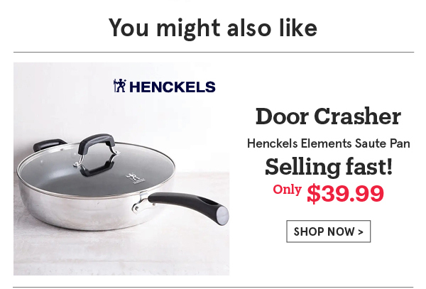 Henckels Elements 30 cm Non-Stick Saute Pan with Lid