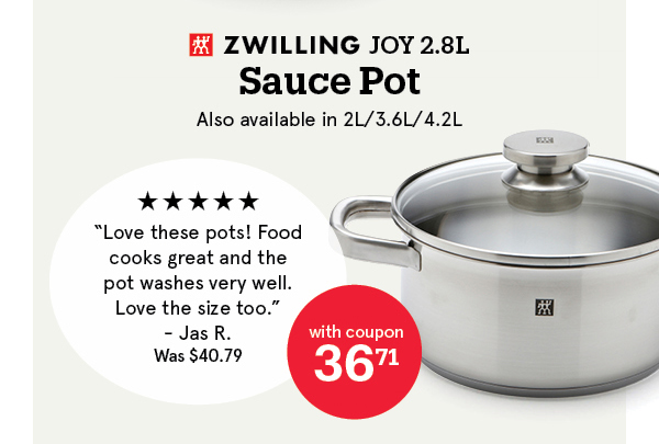 ZWILLING Joy 2.8L Sauce Pot with Lid