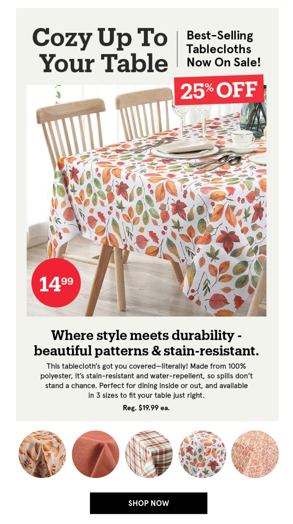 Texstyles Printed Tablecloths