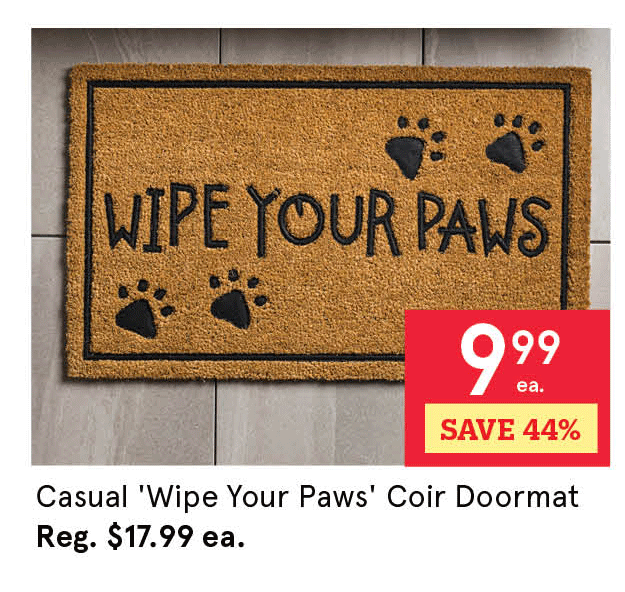 Casual 'Wipe Your Paws' Coir Doormat 