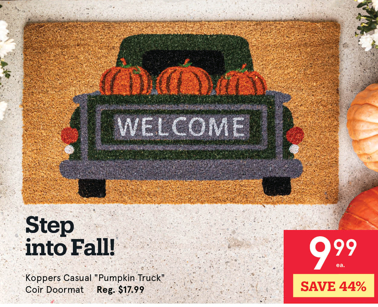 Koppers Casual 'Pumpkin Truck' Coir Mat